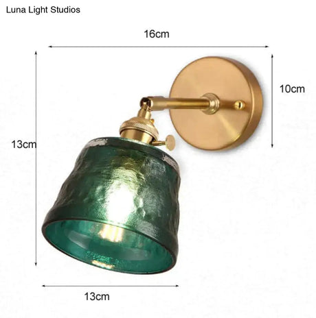 Art Living Room Bedroom Balcony Mirror Bedside Brass Copper Wall Lamp Copper Wall Lamps