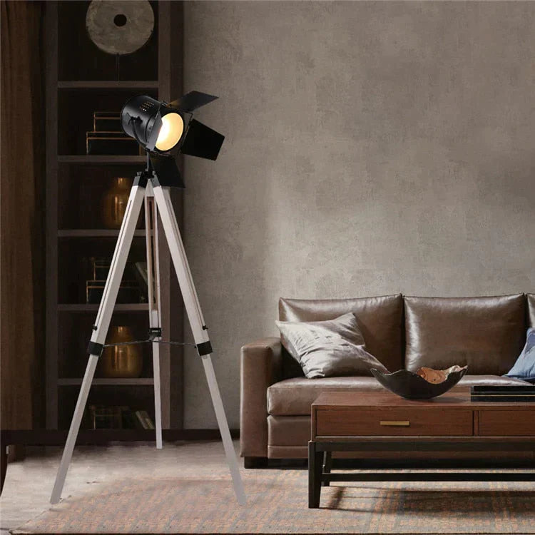 Artpad American Loft Rustic Vintage Floor Lamps For Living Room Office Study Lighting Black Red Led