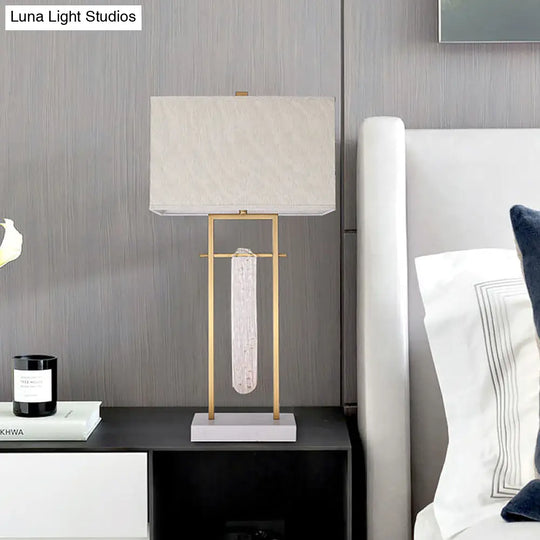 Ascella - Night Lighting Classic Bedroom Table Lamp With Crystal Accent