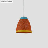 Asian Style Rattan Weaving Bell Hanging Lamp - Suspension Pendant Light For Snack Bars (1 Bulb)