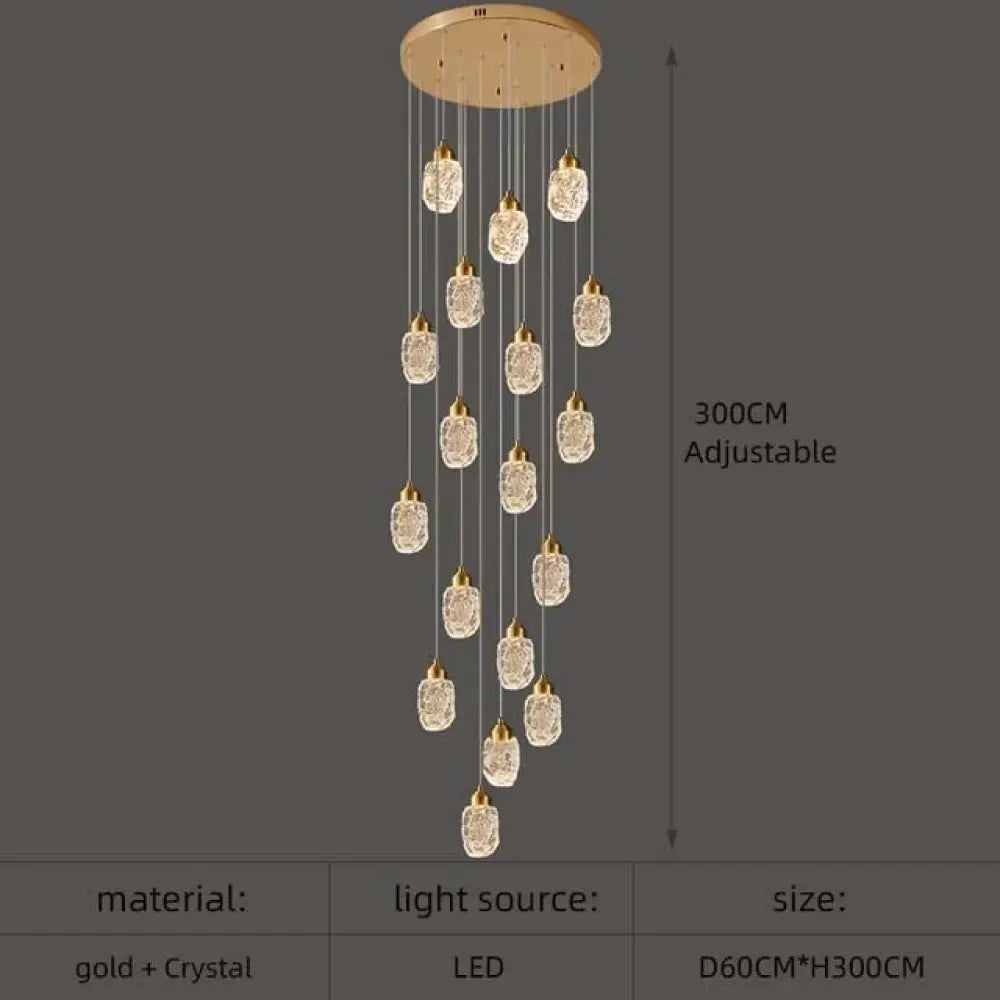 Astrea Modern LED Crystal Chandelier 18 lights / Cool Light