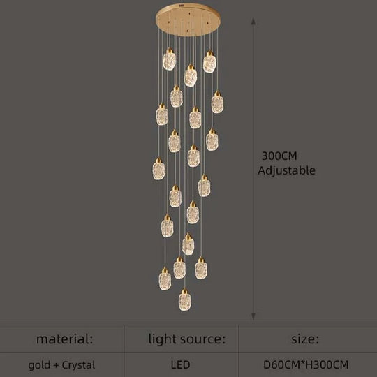 Astrea Modern LED Crystal Chandelier 20 lights / Cool Light