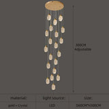 Astrea Modern LED Crystal Chandelier 20 lights / Cool Light