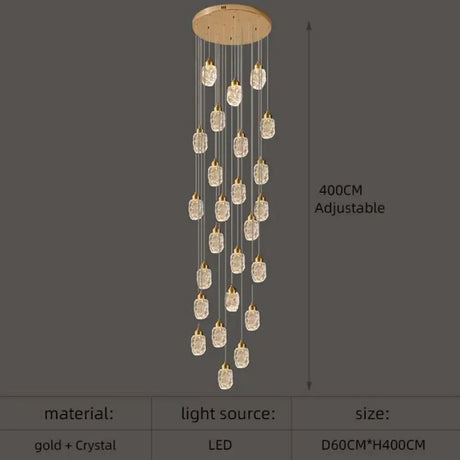 Astrea Modern LED Crystal Chandelier 25 lights / Cool Light