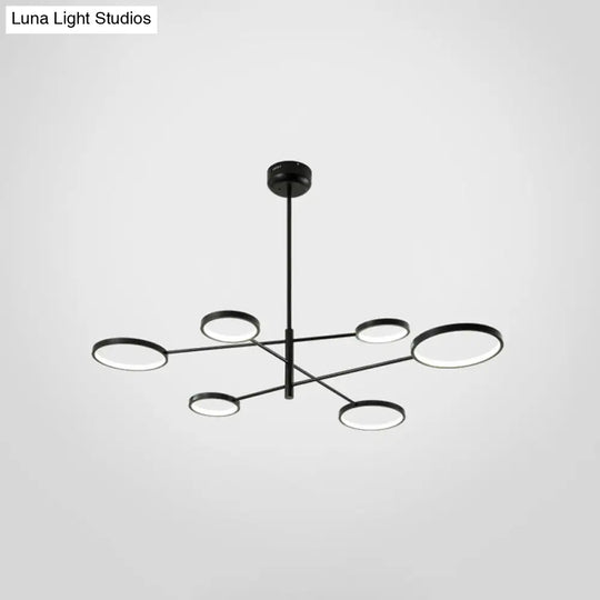 Aurora - Modernist Ring Ceiling Chandelier Metal Pendant Light Fixtures With Hanging Cord For