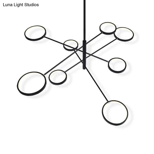 Aurora - Modernist Ring Ceiling Chandelier Metal Pendant Light Fixtures With Hanging Cord For