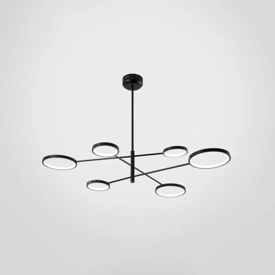 Aurora - Modernist Ring Ceiling Chandelier Metal Pendant Light Fixtures With Hanging Cord For