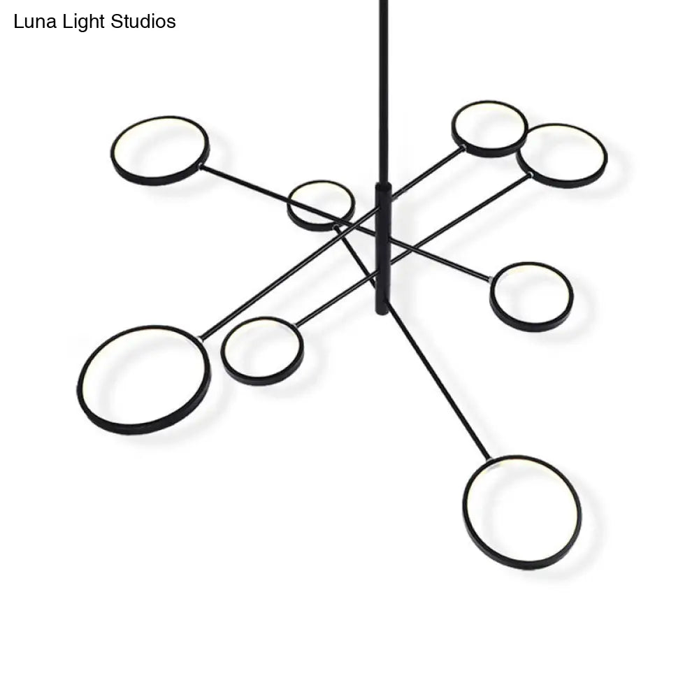 Aurora - Modernist Ring Ceiling Chandelier Metal Pendant Light Fixtures With Hanging Cord For