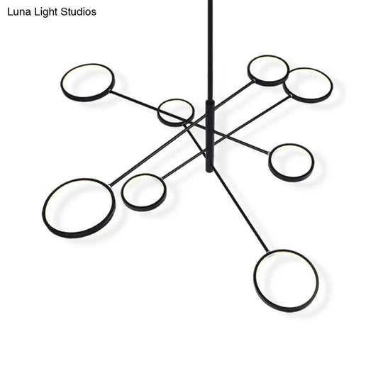 Aurora - Modernist Ring Ceiling Chandelier Metal Pendant Light Fixtures With Hanging Cord For