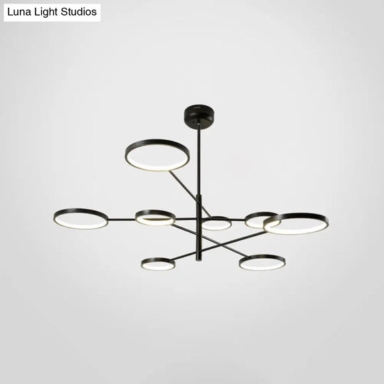 Aurora - Modernist Ring Ceiling Chandelier Metal Pendant Light Fixtures With Hanging Cord For
