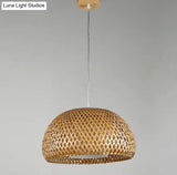 Bamboo Double-Decker Pendant Light With Milk White Glass Shade - Perfect For Restaurant Aisles