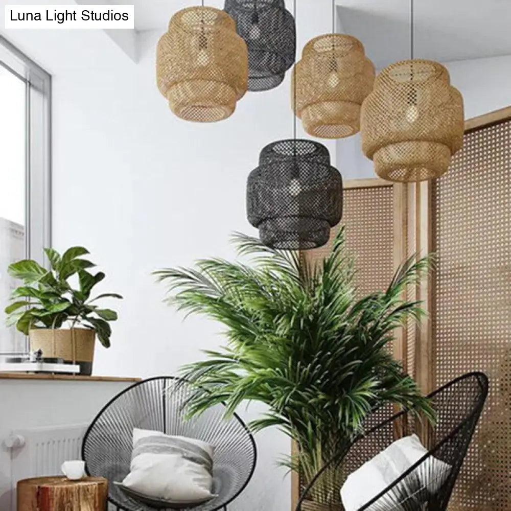 Bamboo Lantern Suspension Pendant Light - Simplicity At Its Best!