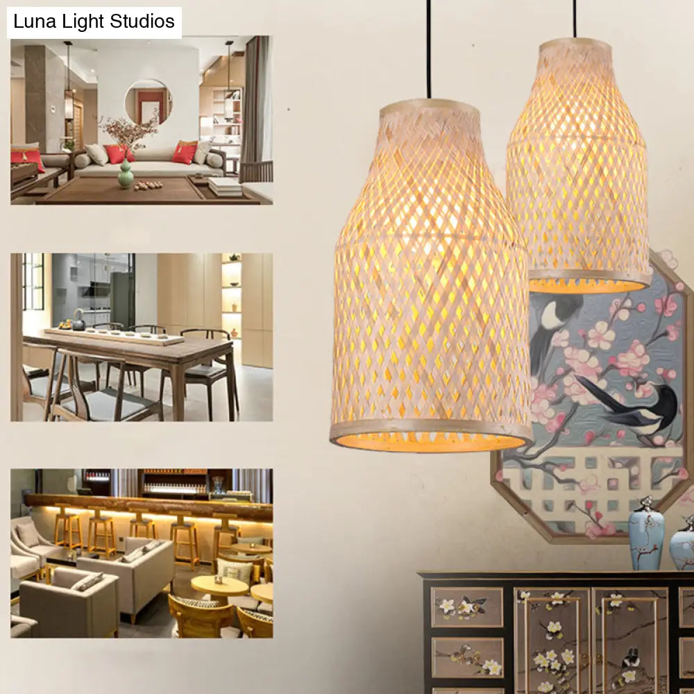 Bamboo Pendant Ceiling Light For Minimalist Restaurants