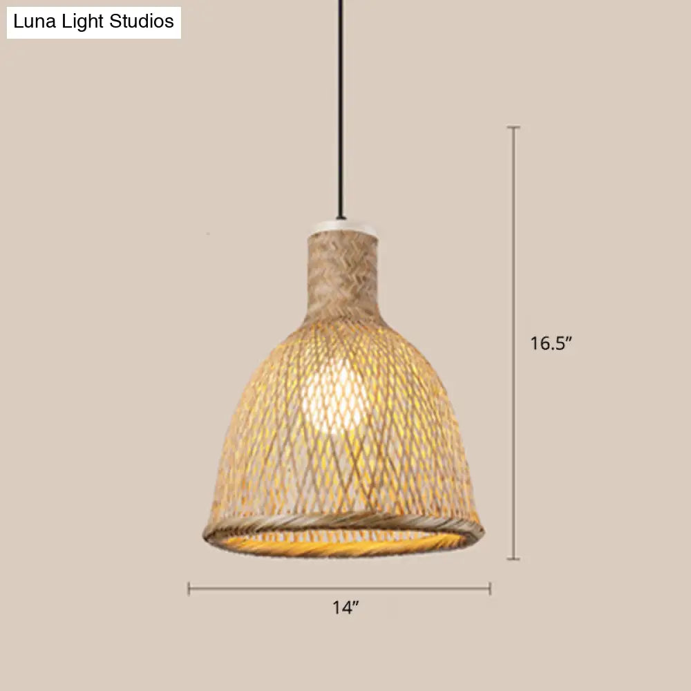Bamboo Pendant Ceiling Light For Minimalist Restaurants