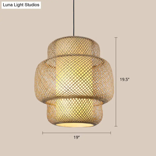 Bamboo Pendant Ceiling Light For Minimalist Restaurants