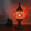 Barbara - Bohemia Elliptical Stained Glass Table Lighting 1 Head Living Room Nightstand Light In