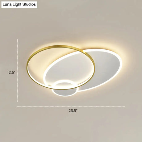Bedroom Brilliance In A Stack: Minimalistic Led Metal Flush Mount Ceiling Ligh