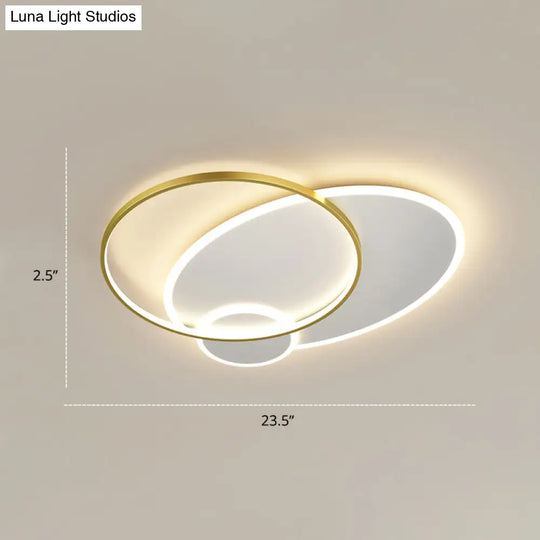Bedroom Brilliance In A Stack: Minimalistic Led Metal Flush Mount Ceiling Ligh
