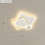 Bedroom Brilliance In A Stack: Minimalistic Led Metal Flush Mount Ceiling Ligh White-Gold / 16