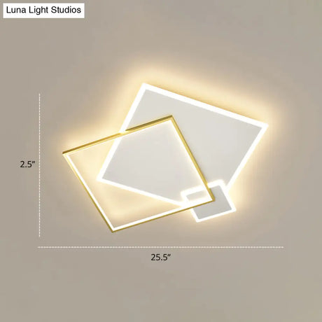 Bedroom Brilliance In A Stack: Minimalistic Led Metal Flush Mount Ceiling Ligh