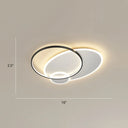 Bedroom Brilliance In A Stack: Minimalistic Led Metal Flush Mount Ceiling Ligh Black-White / 16’