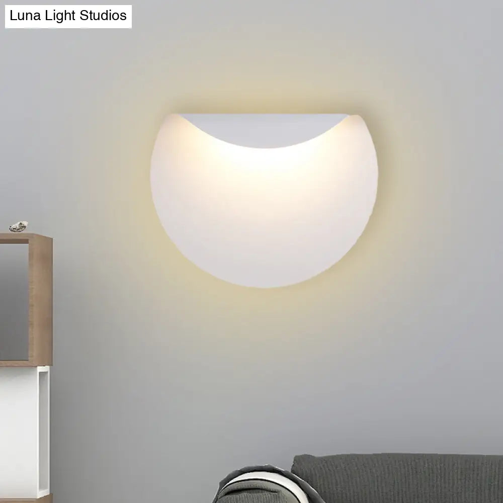Bend Panel Wall Sconce Simple Aluminum Led Mounted Lamp For Living Room Warm/White Light