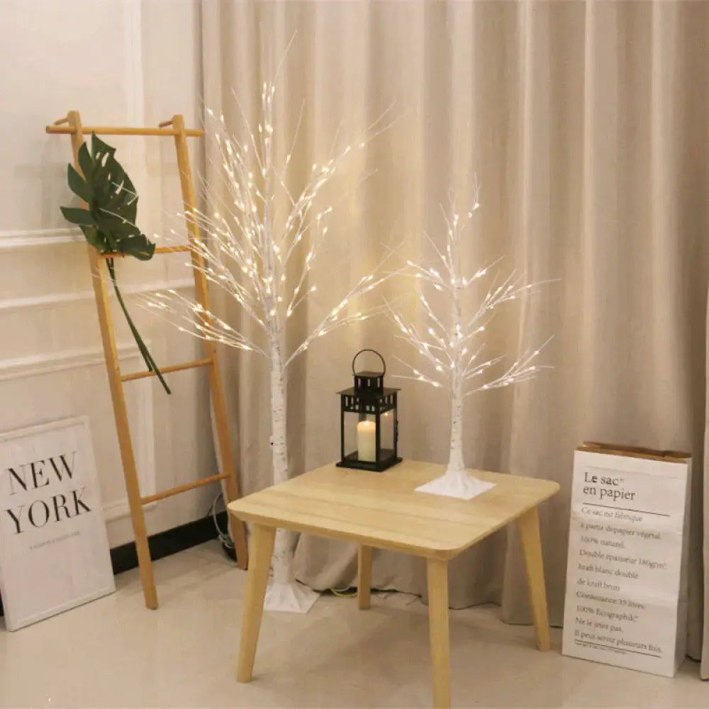 Birch Tree Lights Glow Led Christmas Simulation New Year 0.6M Desktop(24 Lamps) Floor Lamps