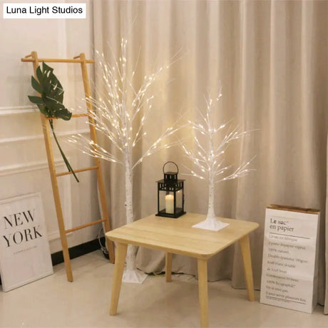 Birch Tree Lights Glow Led Christmas Simulation New Year 0.6M Desktop(24 Lamps) Floor Lamps