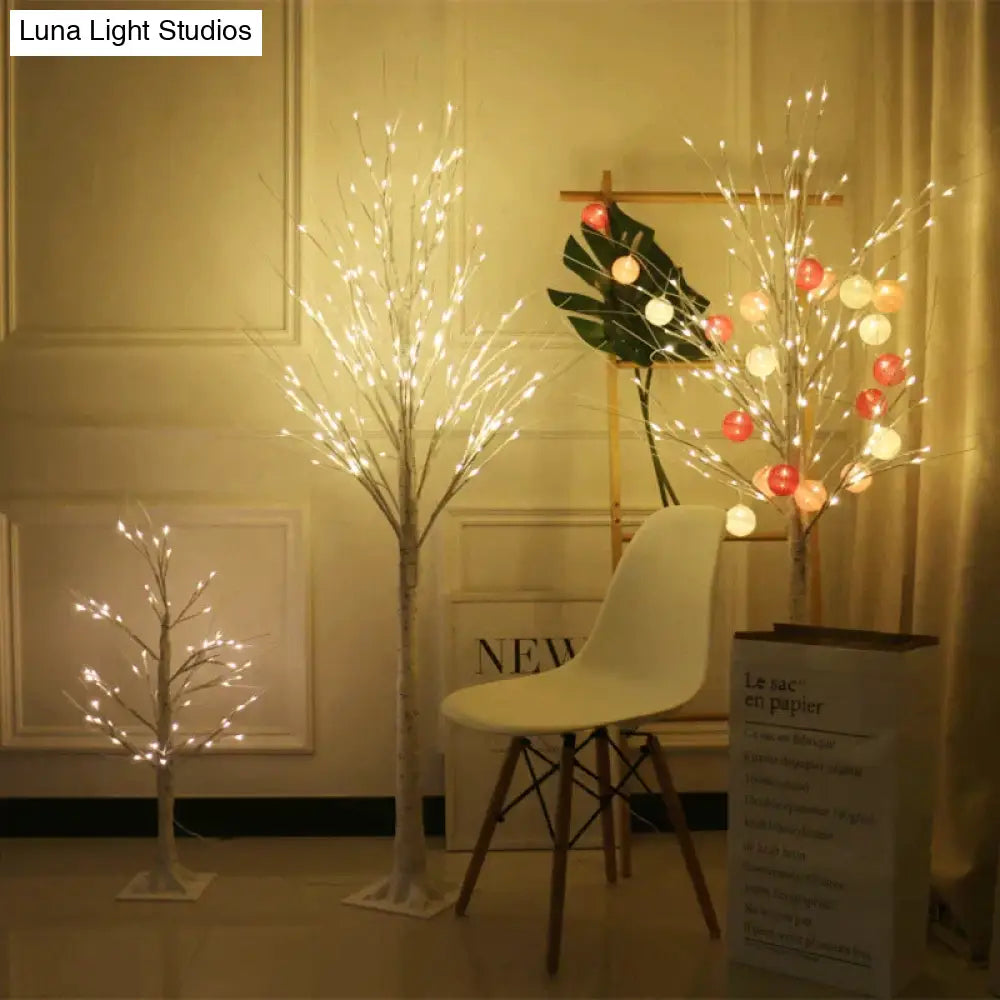 Birch Tree Lights Glow Led Christmas Simulation New Year Floor Lamps