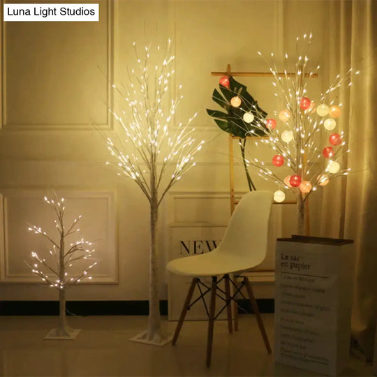 Birch Tree Lights Glow Led Christmas Simulation New Year Floor Lamps