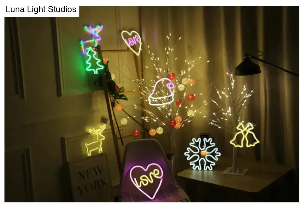 Birch Tree Lights Glow Led Christmas Simulation New Year Floor Lamps