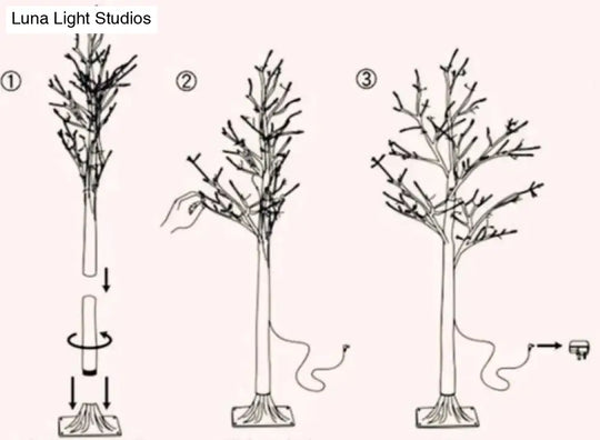 Birch Tree Lights Glow Tree Lights LED Christmas Simulation Tree New Year Lights Floor Lamps