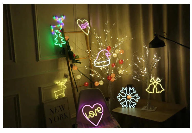 Birch Tree Lights Glow Tree Lights LED Christmas Simulation Tree New Year Lights Floor Lamps