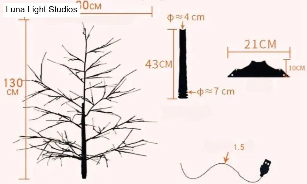 Birch Tree Lights Glow Led Christmas Simulation New Year Floor Lamps