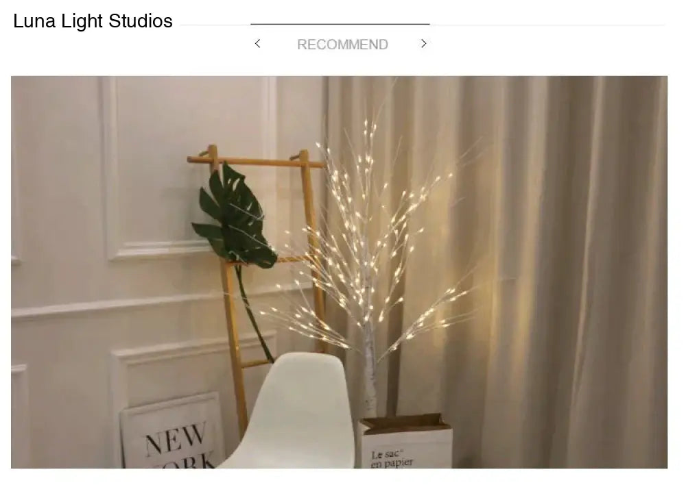 Birch Tree Lights Glow Led Christmas Simulation New Year Floor Lamps
