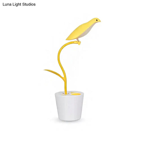 Bird Shaped Desk Light - Eye-Caring 1 Head Macaron Loft Reading For Kids Bedroom