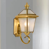 Birdcage Metal Wall Sconce - Traditional Brass Foyer Light Fixture (14/15 H 1 Bulb) / 15