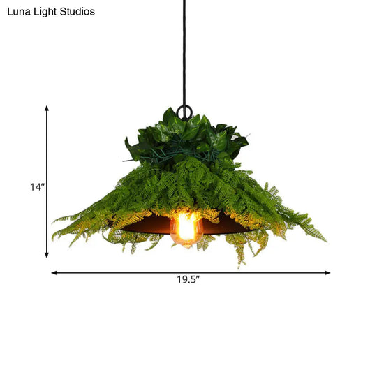Retro Metal Barn Pendant Light With Led 1 Head For Restaurant Ceiling Black Various Widths