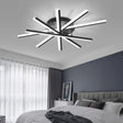 Black Fan-Shaped Led Ceiling Light For Minimalist Bedroom Decor 5 /