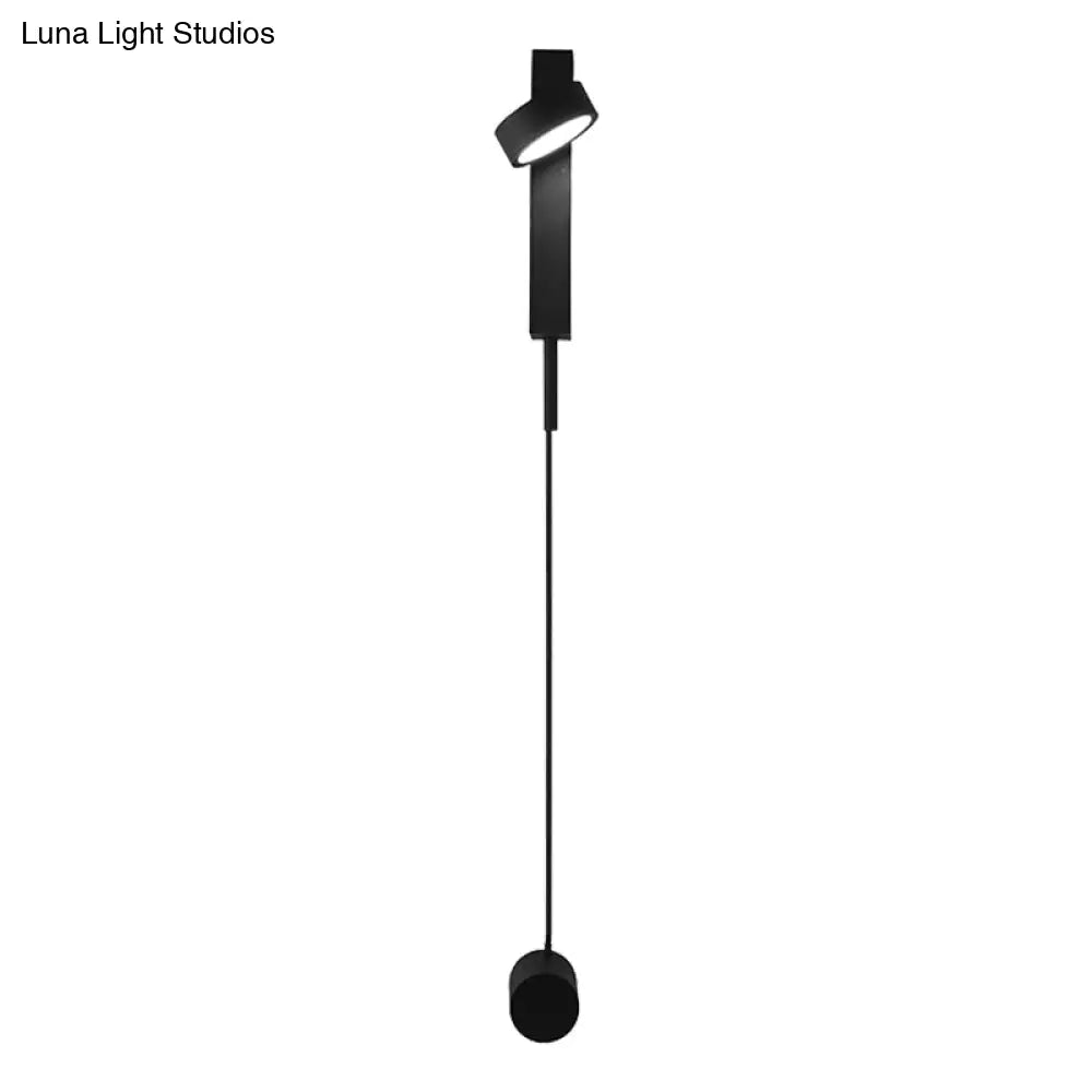 Black/Gold Led Flush Mount Wall Sconce - Sleek & Stylish Metallic Lighting Fixture