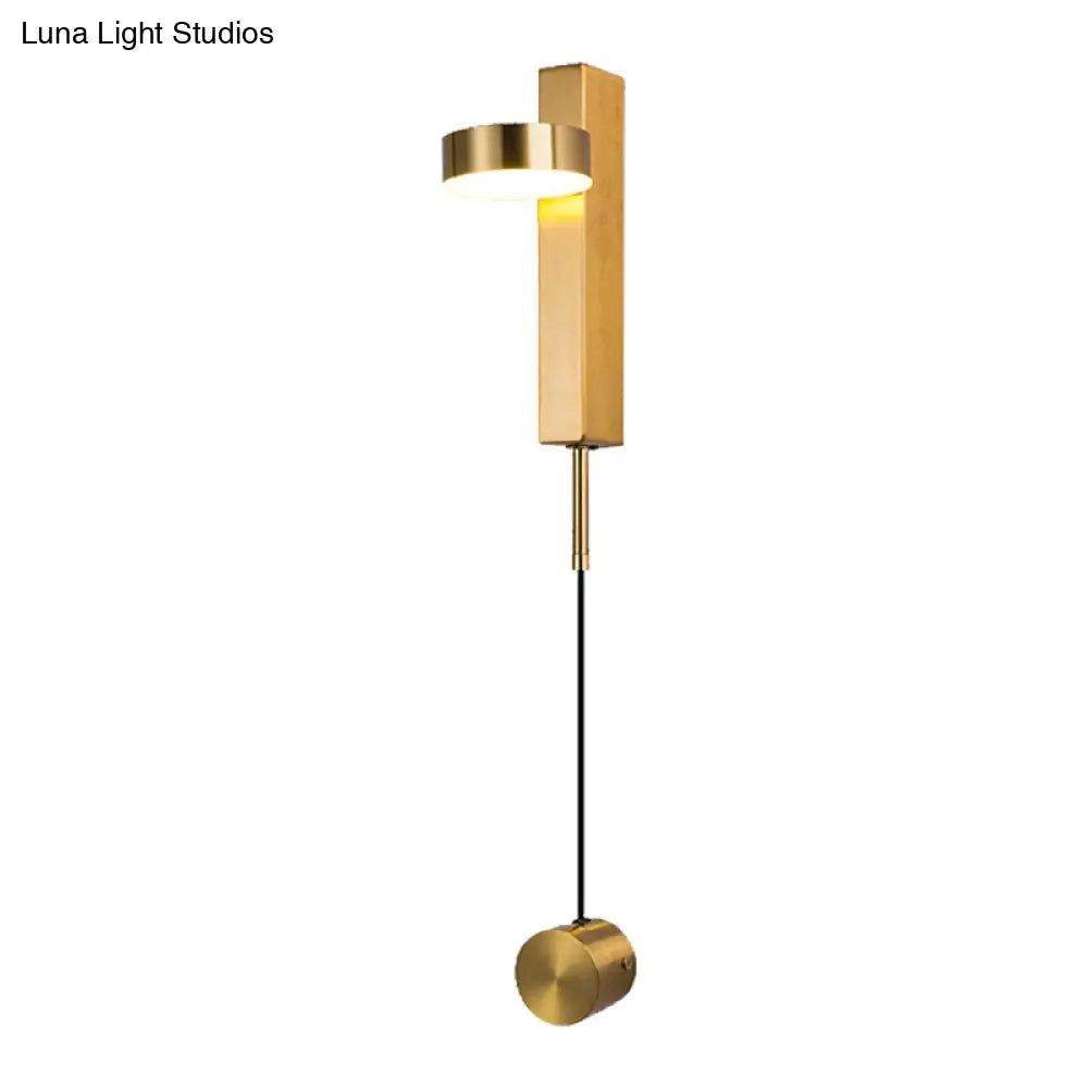 Black/Gold Led Flush Mount Wall Sconce - Sleek & Stylish Metallic Lighting Fixture
