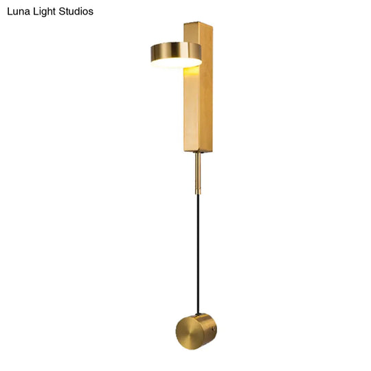 Black/Gold Led Flush Mount Wall Sconce - Sleek & Stylish Metallic Lighting Fixture