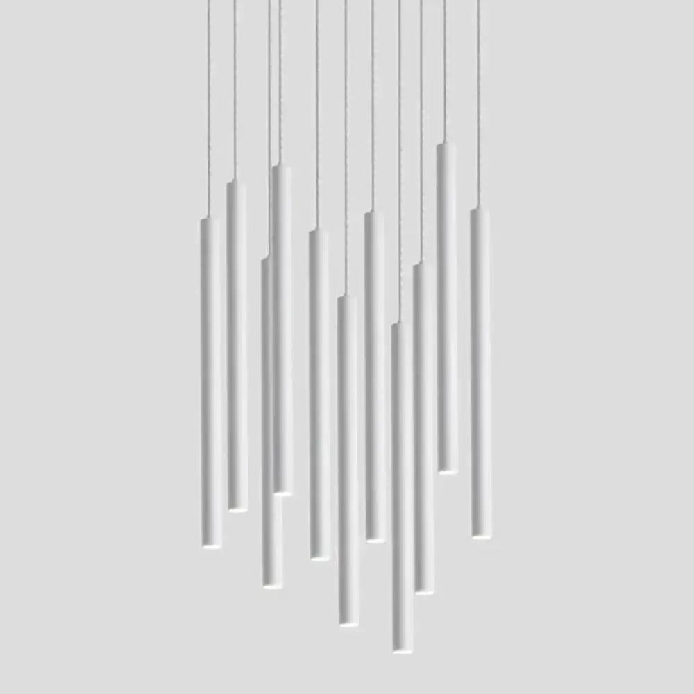 Black Industrial Pendant Lights Long Tube Hanging Lamp For Living Room Home Light Fixtures Decor