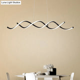 Black Metal Led Pendant Ceiling Light For Contemporary Dining Room Decor