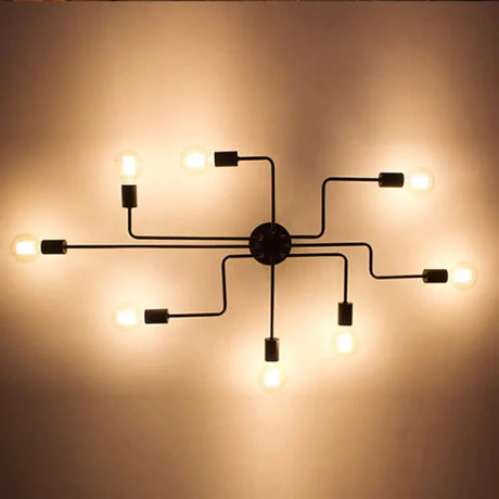 Black Vintage Ceiling Lights Kitchen Fixtures For Dining Room Restaurant Decor Indoor Home Lamp E27