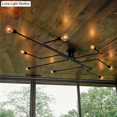 Black Vintage Ceiling Lights Kitchen Fixtures For Dining Room Restaurant Decor Indoor Home Lamp E27