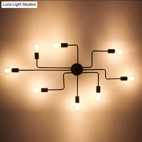 Black Vintage Ceiling Lights Kitchen Fixtures For Dining Room Restaurant Decor Indoor Home Lamp E27
