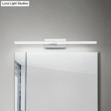 Black/White Led Wall Mounted Bathroom Mirror Light - Iron Stick Vanity Lamp Multiple Sizes Available