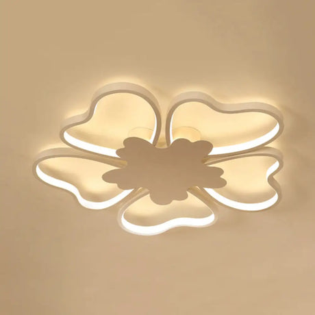 Eye-Caring Kids Ceiling Light In White Blossom Shape - Perfect For Foyer