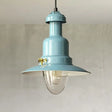Blue And Yellow Metallic Pendant Ceiling Light For An Industrial Stylish Living Room Sky